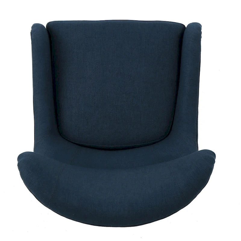 Marineblauer 27er-Akzentsessel mit hoher Rückenlehne und Flügeln
