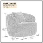 Poltrona girevole a botte marrone 34.6 con struttura in legno massello