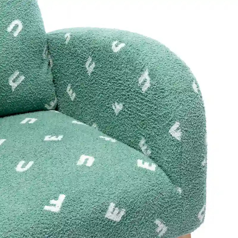 Sedia a dondolo con schienale alto imbottita da 26,8" con tasca laterale