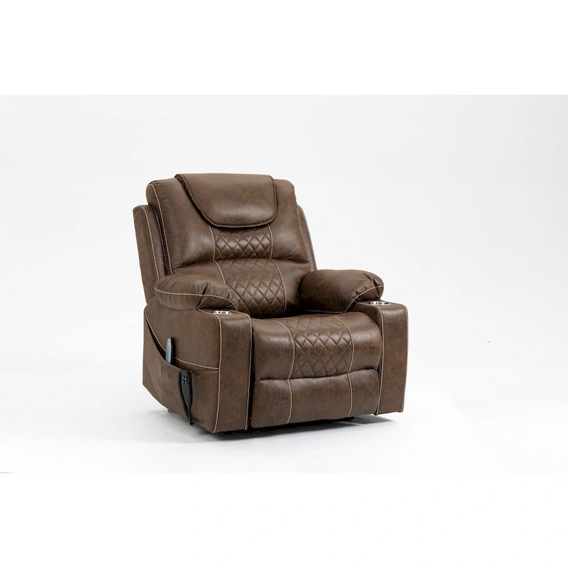 Poltrona Relax Elettrica Alzapersona, Poltrona Relax per Anziani con Alimentazione Elettrica (Sdraio fino a 180 gradi)