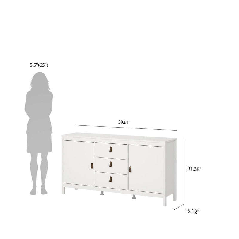Sideboard mit 2 Türen und 3 Schubladen