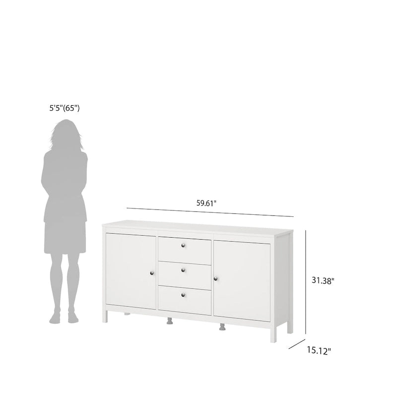 Sideboard mit 2 Türen und 3 Schubladen