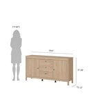 Sideboard mit 2 Türen und 3 Schubladen