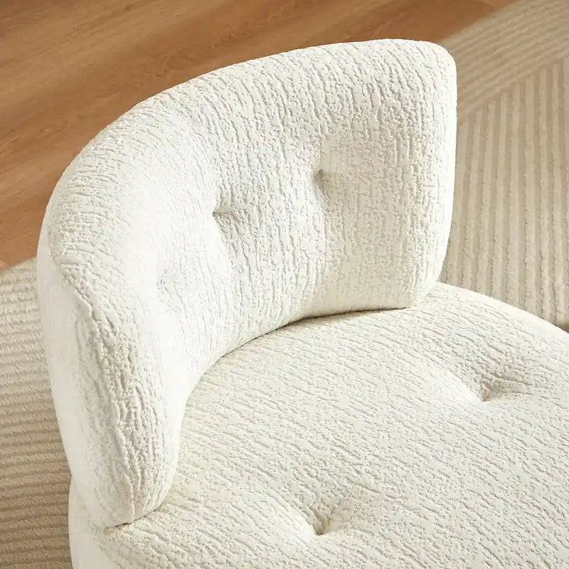 Draaibare accentstoel bekleed met flanel