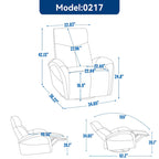 Fauteuil inclinable électrique en similicuir pivotant à 270°, avec fonction de bascule et de glisse, 2 poches latérales, ports USB et Type-C