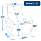Fauteuil inclinable électrique en similicuir pivotant à 270°, avec fonction de bascule et de glisse, 2 poches latérales, ports USB et Type-C