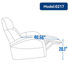 Fauteuil inclinable électrique en similicuir pivotant à 270°, avec fonction de bascule et de glisse, 2 poches latérales, ports USB et Type-C