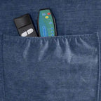 Blauer Power-Aufstehsessel mit Wärmefunktion, Massage, USB-Ladefunktion, seitlicher Aufbewahrung und Fernbedienung