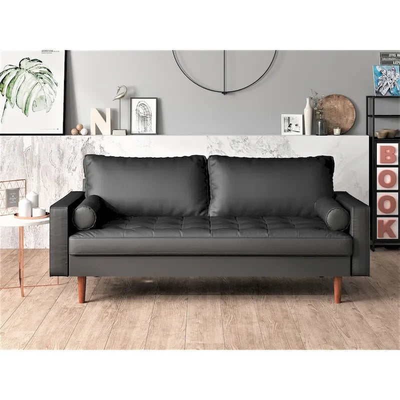 Divanetto Mid-century in similpelle