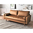 Mid-Century-Zweisitzer aus Kunstleder