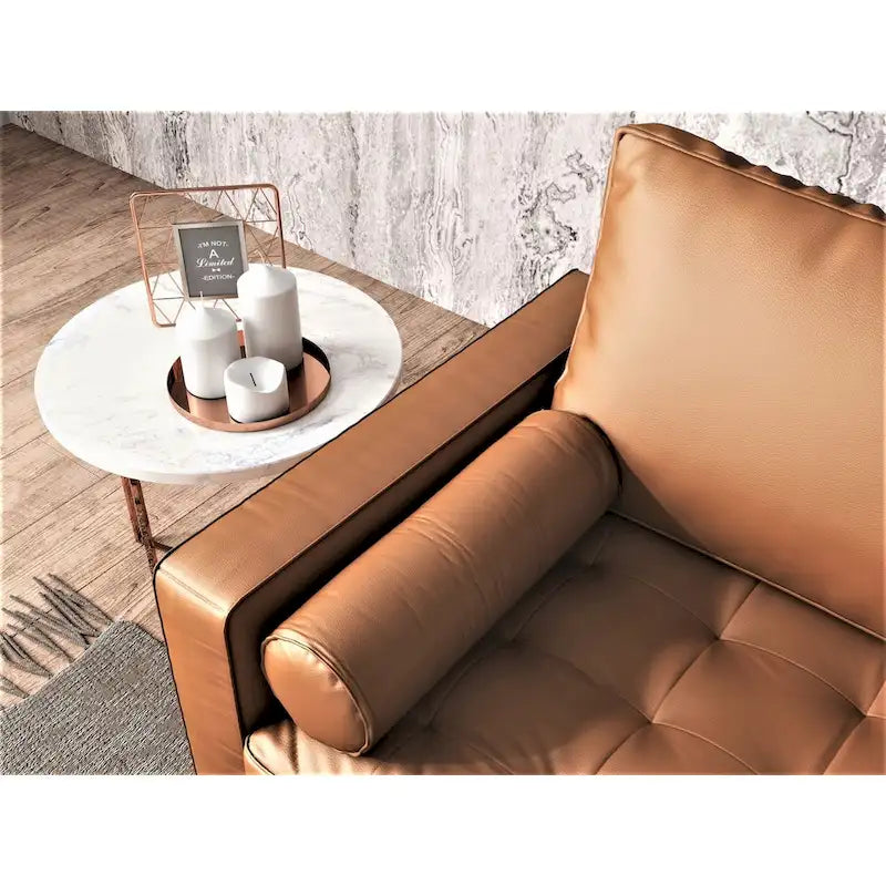 Mid-Century-Zweisitzer aus Kunstleder