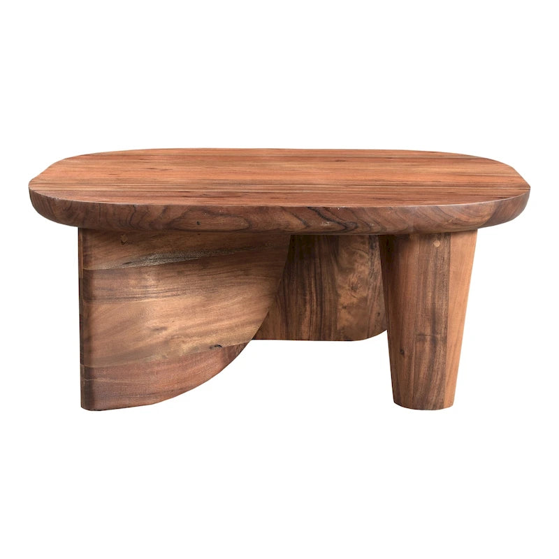 Rustikaler Couchtisch aus massivem Akazienholz