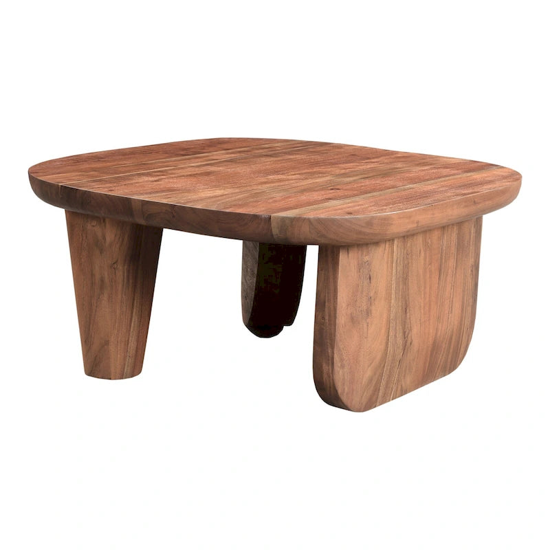Rustic Solid Acacia Wood Coffee Table