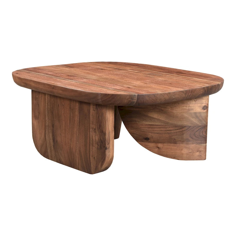 Rustic Solid Acacia Wood Coffee Table