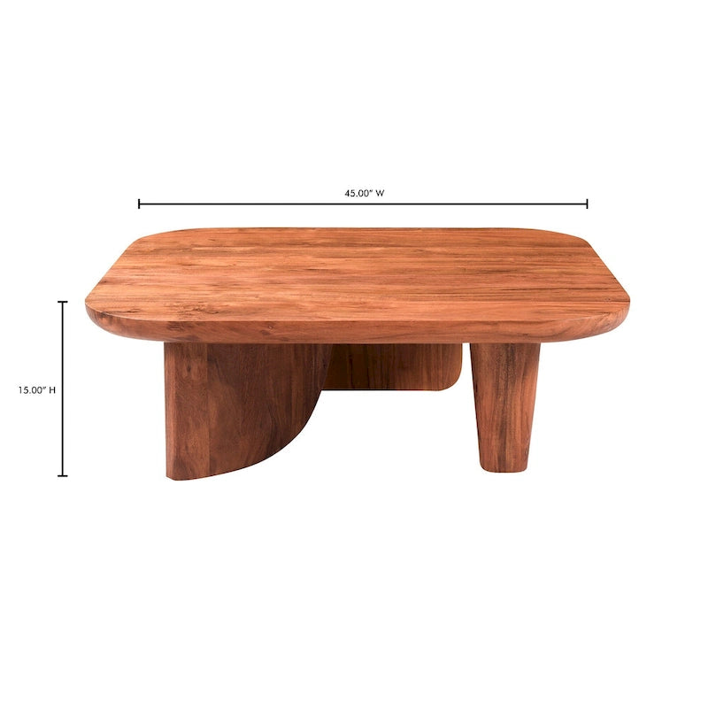 Rustic Solid Acacia Wood Coffee Table
