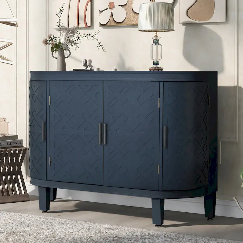Madia mobile in legno con ante a fantasia anticata