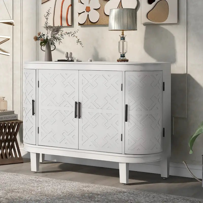 Madia mobile in legno con ante a fantasia anticata