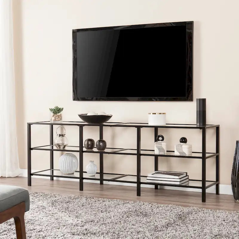 Media-tv-meubel van metaal en glas voor tv's tot 68 inch