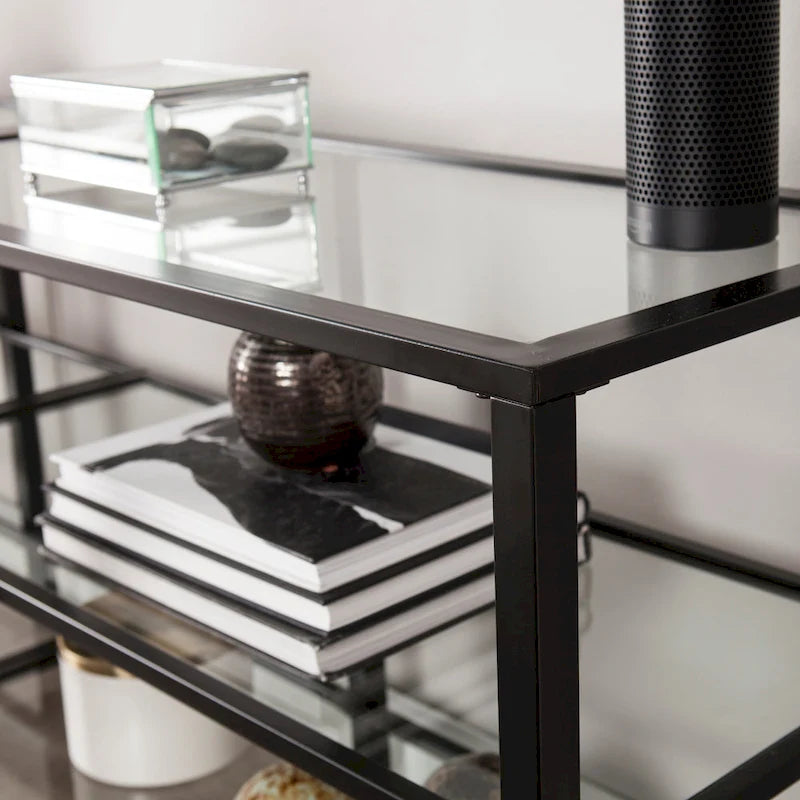 TV-Ständer aus Metall und Glas für Fernseher bis 68 Zoll