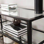 TV-Ständer aus Metall und Glas für Fernseher bis 68 Zoll