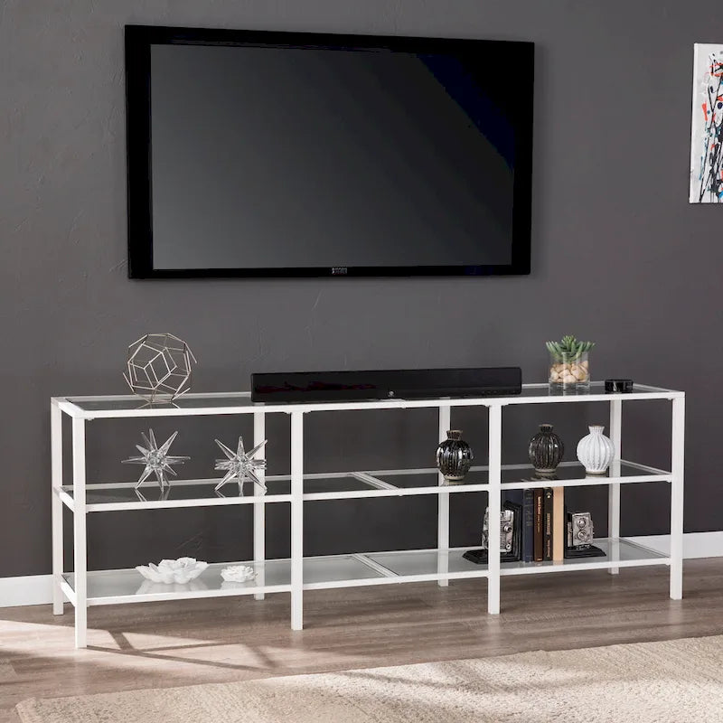 TV-Ständer aus Metall und Glas für Fernseher bis 68 Zoll