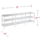 TV-Ständer aus Metall und Glas für Fernseher bis 68 Zoll