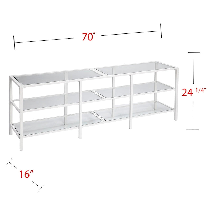 TV-Ständer aus Metall und Glas für Fernseher bis 68 Zoll