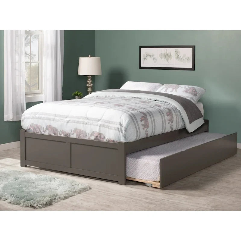Letto a piattaforma in legno con letto estraibile Twin XL