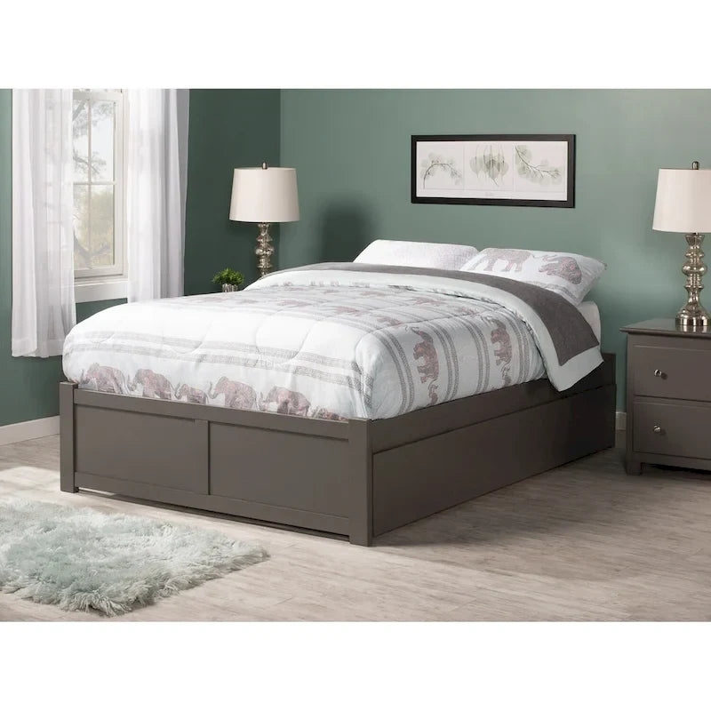 Letto a piattaforma in legno con letto estraibile Twin XL