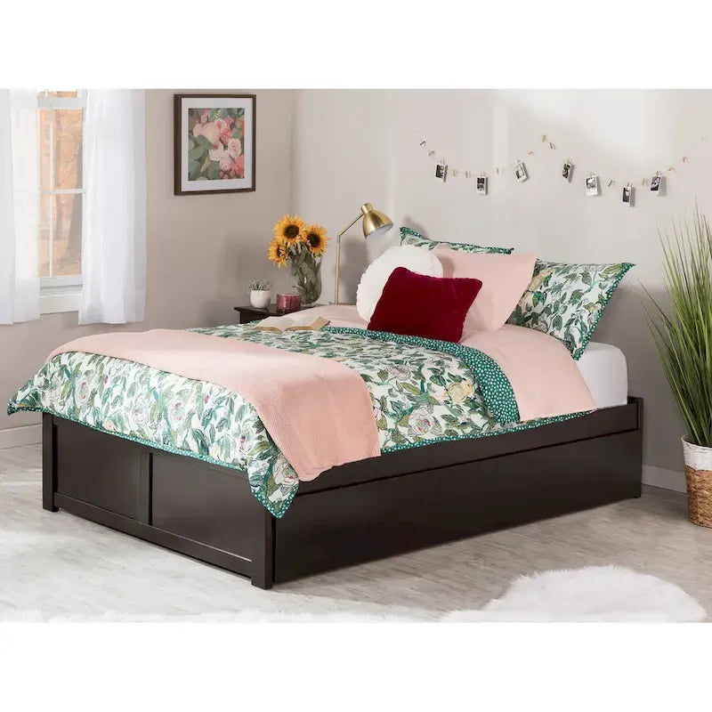 Letto a piattaforma in legno con letto estraibile Twin XL