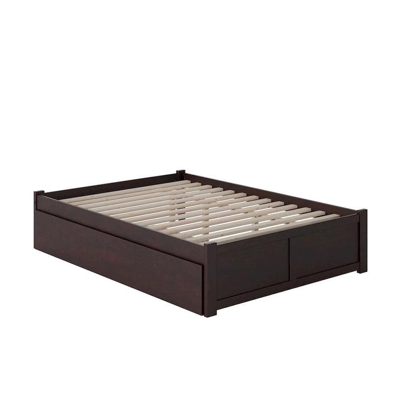 Letto a piattaforma in legno con letto estraibile Twin XL