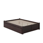 Letto a piattaforma in legno con letto estraibile Twin XL