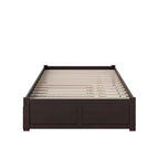 Letto a piattaforma in legno con letto estraibile Twin XL