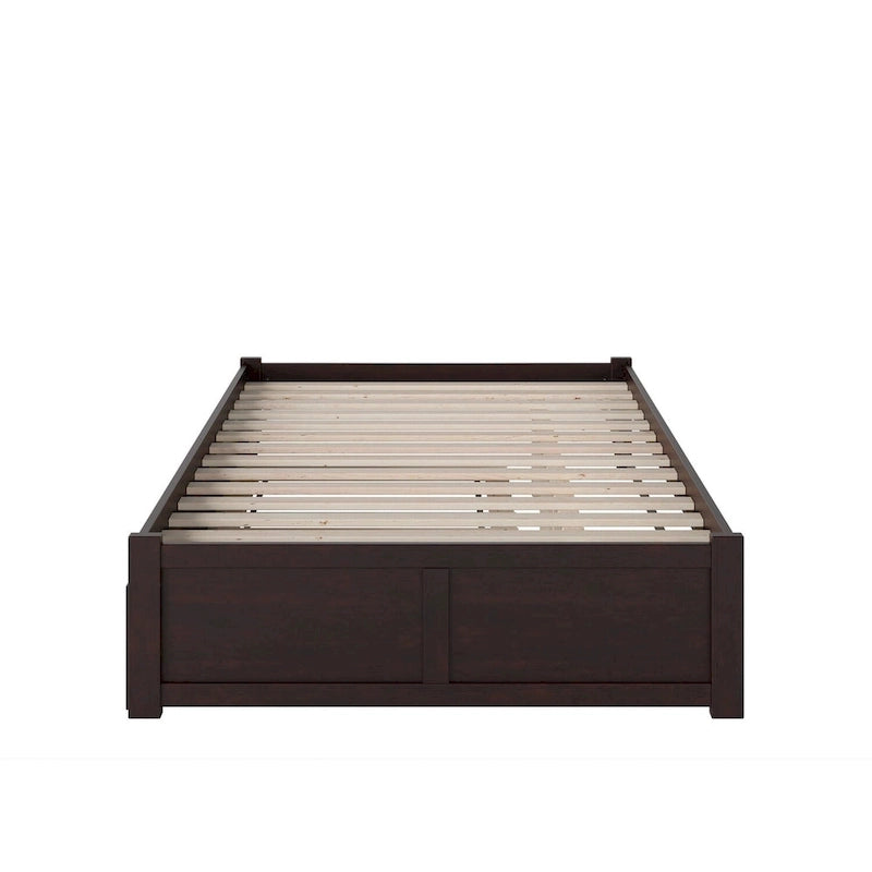 Letto a piattaforma in legno con letto estraibile Twin XL