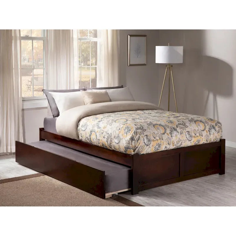Letto a piattaforma in legno con letto estraibile Twin XL