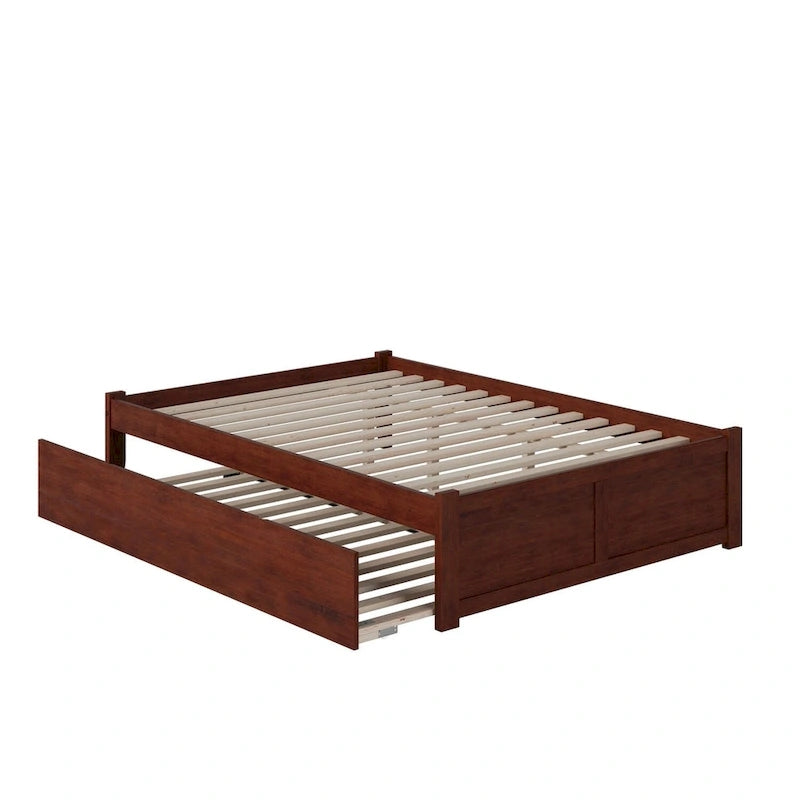 Letto a piattaforma in legno con letto estraibile Twin XL