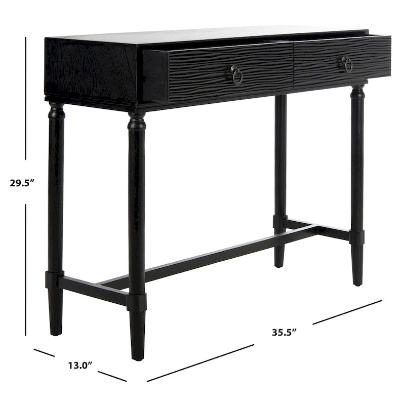 Konsolentisch mit 2 Schubladen – 35,5 B x 13 L x 29,5 H – 36 B x 13 T x 30 H