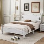 Retro Style Frame with Headboard and Wooden Slat Support