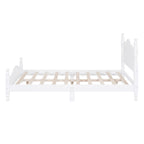 Retro Style Frame with Headboard and Wooden Slat Support