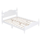 Retro Style Frame with Headboard and Wooden Slat Support