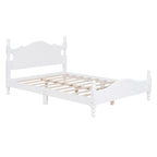 Retro Style Frame with Headboard and Wooden Slat Support