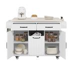 Isola cucina con ruote e cestino dei rifiuti, carrello da cucina con anta a ribalta, ripiano regolabile