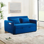 Sofá cama convertible, sofá doble versátil 3 en 1 con cama extraíble
