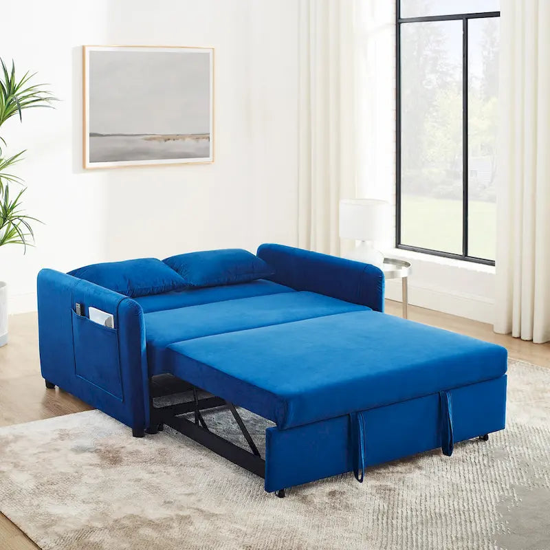 Sofá cama convertible, sofá doble versátil 3 en 1 con cama extraíble