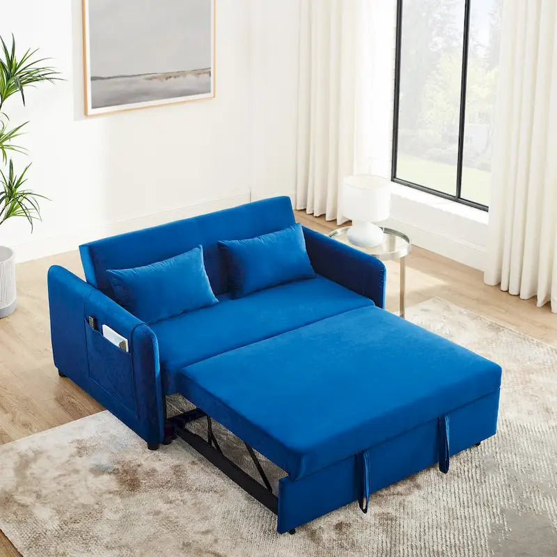 Sofá cama convertible, sofá doble versátil 3 en 1 con cama extraíble