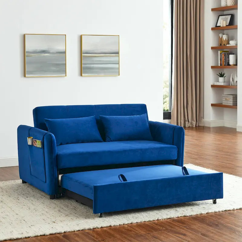 Sofá cama convertible, sofá doble versátil 3 en 1 con cama extraíble