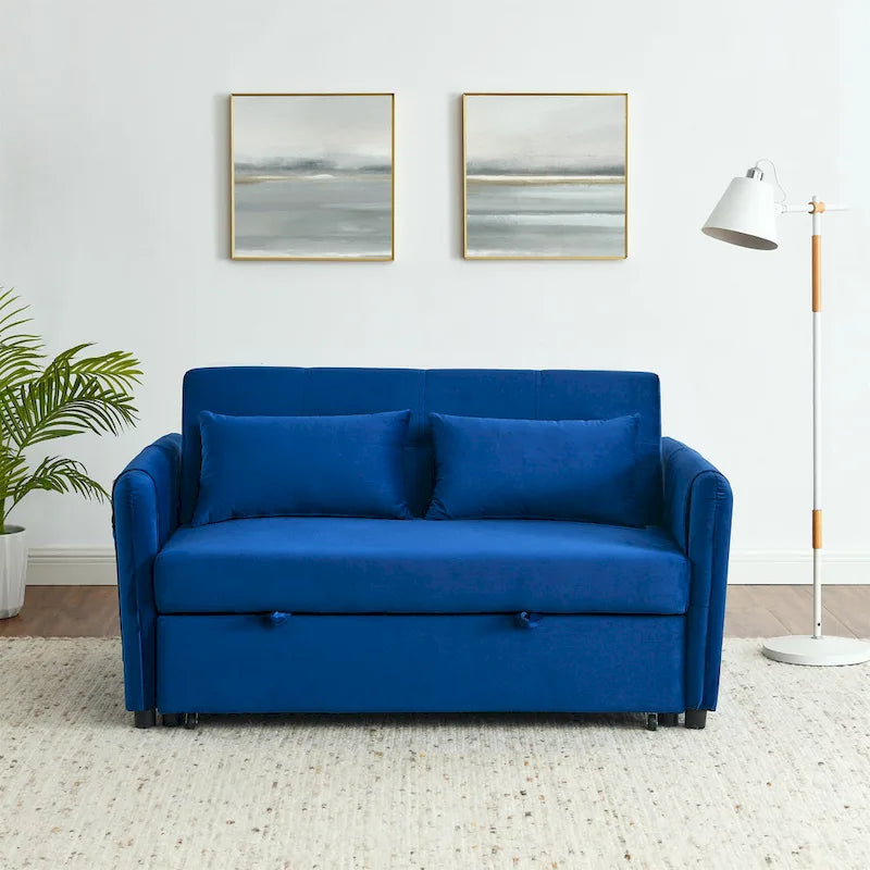 Sofá cama convertible, sofá doble versátil 3 en 1 con cama extraíble