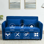 Sofá cama convertible, sofá doble versátil 3 en 1 con cama extraíble