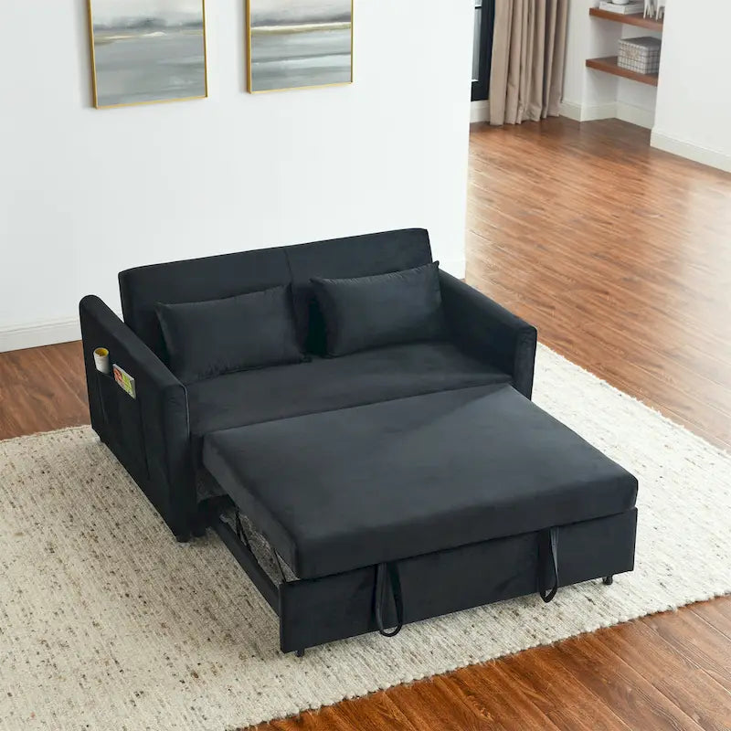 Sofá cama convertible, sofá doble versátil 3 en 1 con cama extraíble