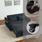 Sofá cama convertible, sofá doble versátil 3 en 1 con cama extraíble